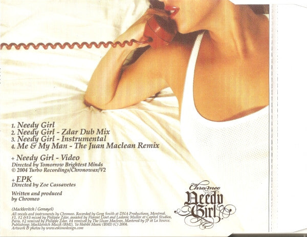 Chromeo : Needy Girl (CD, Maxi, Enh)