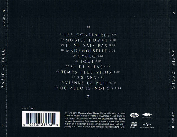 Zazie : Cyclo (CD, Album, Jew)
