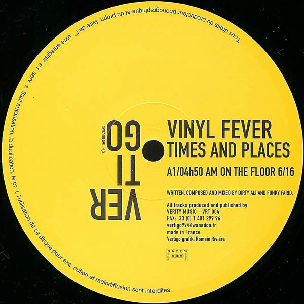 Vinyl Fever : Times And Places (12")