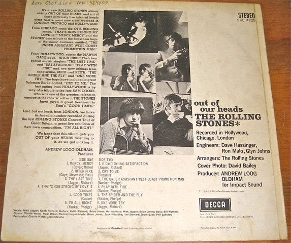 The Rolling Stones : Out Of Our Heads (LP, Album)
