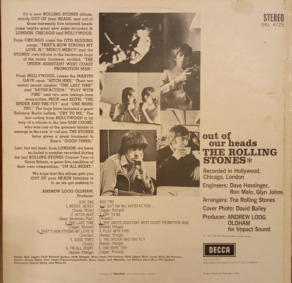 The Rolling Stones : Out Of Our Heads (LP, Album)