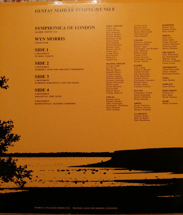 Gustav Mahler, Wyn Morris, Symphonica Of London : Symphony No. 5 (2xLP, Quad)
