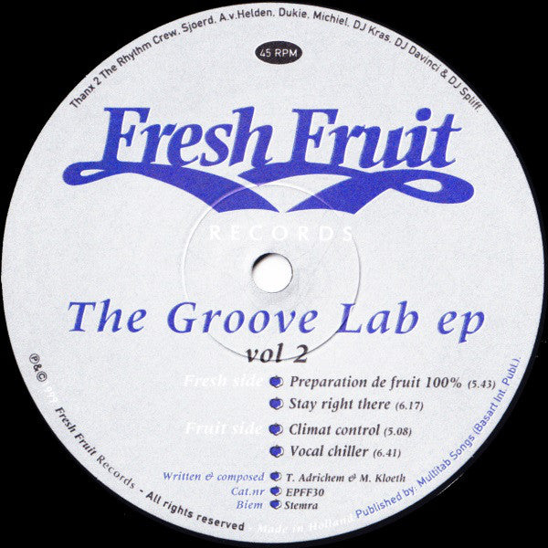 Groove Lab : The Groove Lab EP Vol 2 (12", EP)