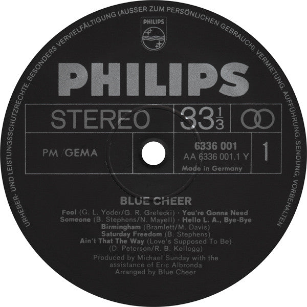Blue Cheer : Blue Cheer (LP, Album)