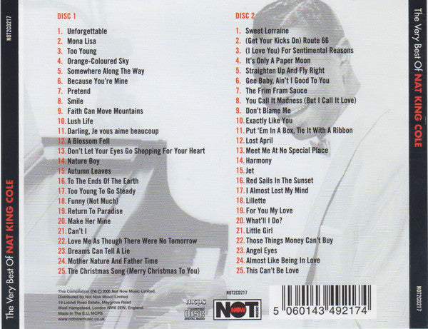 Nat King Cole : The Very Best Of Nat King Cole (2xCD, Comp)