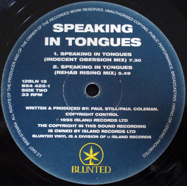 Speaking In Tongues : Speaking In Tongues (12")