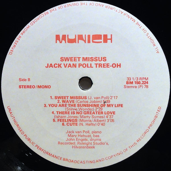 Jack Van Poll Tree-Oh : Sweet Missus (LP, Album)