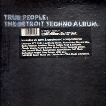 Various : True People: The Detroit Techno Album. (5x12", Ltd + Box, Album, Comp)