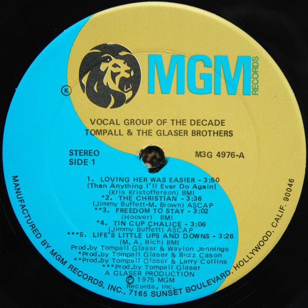 Tompall Glaser & The Glaser Brothers : Vocal Group Of The Decade (LP, Comp, Wad)
