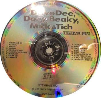 Dave Dee, Dozy, Beaky, Mick & Tich : Hits Album (CD, Comp, RM)