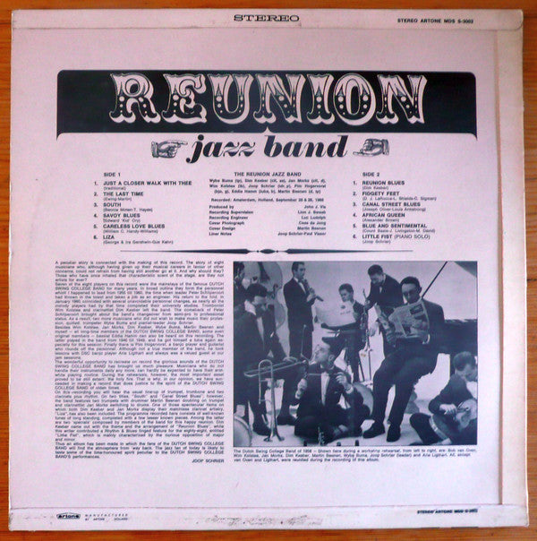 The Reunion Jazz Band : Reunion (LP, Album)