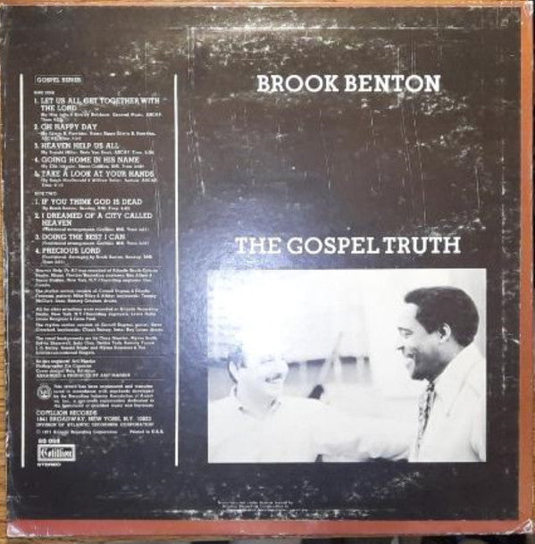 Brook Benton : The Gospel Truth (LP, Album)