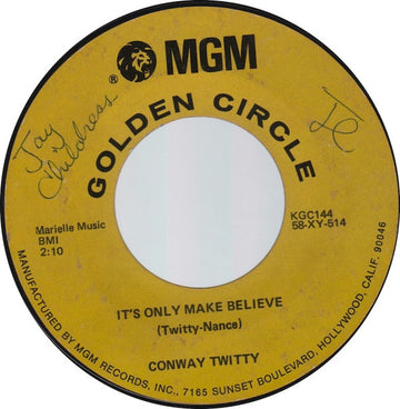 Conway Twitty : It's Only Make Believe / Lonely Blue Boy (7")