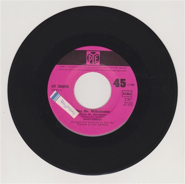 David Garrick : Hey Mr. Möbelmann (Please Mr. Movingman) (7", Single)