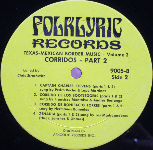 Various : Texas-Mexican Border Music Vol. 3 - Corridos Part 2: 1929-1936 (LP, Comp)