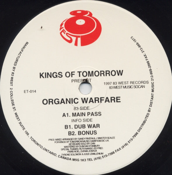 Kings Of Tomorrow : Organic Warfare (12")