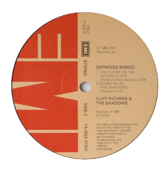 Cliff Richard : The Cliff Richard - The Shadows E.P. Collection Vol 2: Expresso Bongo (12", EP, RE)