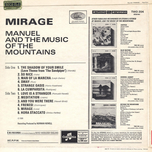 Manuel And His Music Of The Mountains : Mirage (LP)