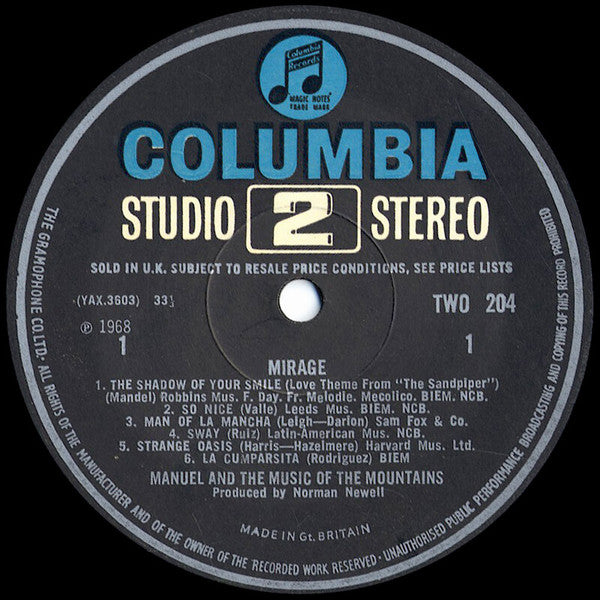 Manuel And His Music Of The Mountains : Mirage (LP)