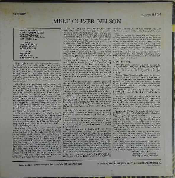 Oliver Nelson : Meet Oliver Nelson (LP, Mono, RE)