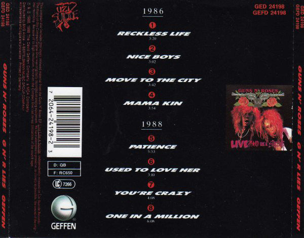 Guns N' Roses : G N' R Lies (CD, Album)