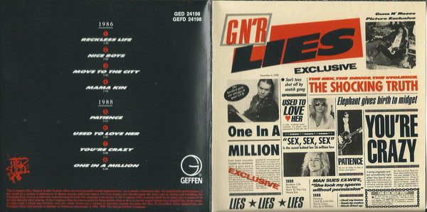 Guns N' Roses : G N' R Lies (CD, Album)