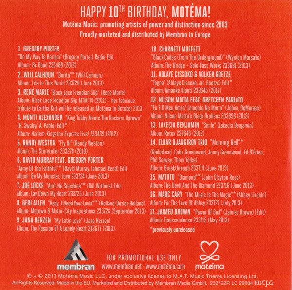 Various : Happy 10th Birthday! (CD, Comp, Promo)