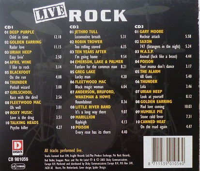 Various : Live Rock (3xCD, Comp + Box)