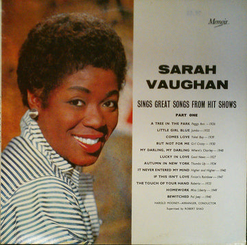 Sarah Vaughan : Sings Great Songs From Hit Shows - Part One (LP, RE)