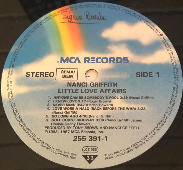 Nanci Griffith : Little Love Affairs (LP, Album)