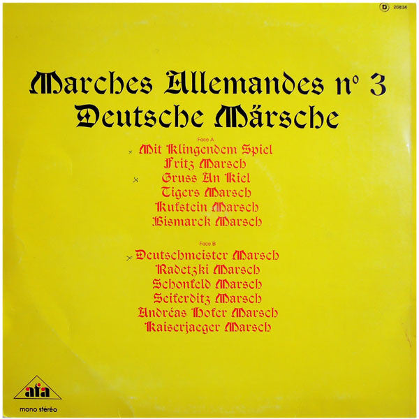 Fritz Karr : Marches Allemandes Vol 3 (LP)