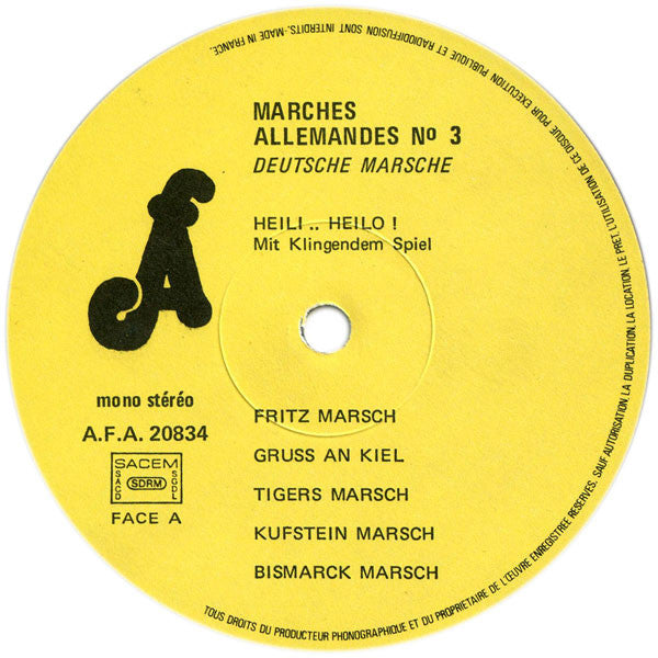 Fritz Karr : Marches Allemandes Vol 3 (LP)