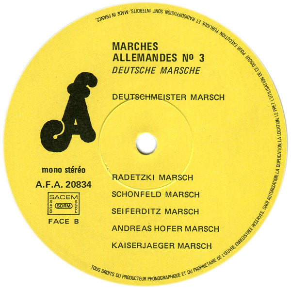 Fritz Karr : Marches Allemandes Vol 3 (LP)