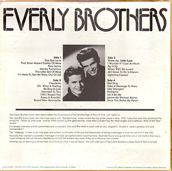 Everly Brothers : Everly Brothers (2xLP, Comp)