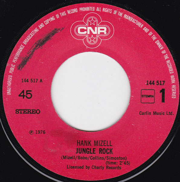 Hank Mizell : Jungle Rock (7", Single, RE)
