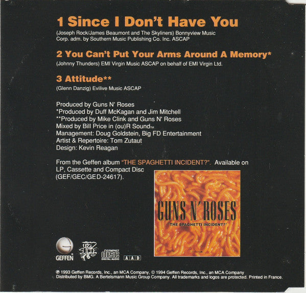 Guns N' Roses : Since I Don't Have You (CD, Maxi)