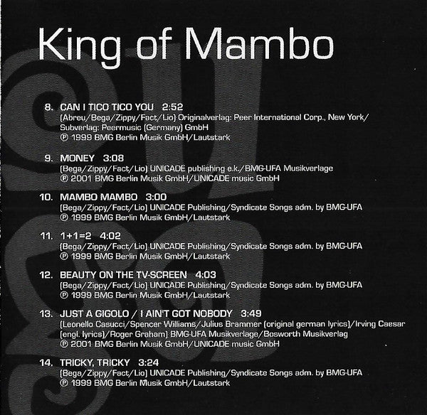 Lou Bega : King Of Mambo (CD, Album, Comp)