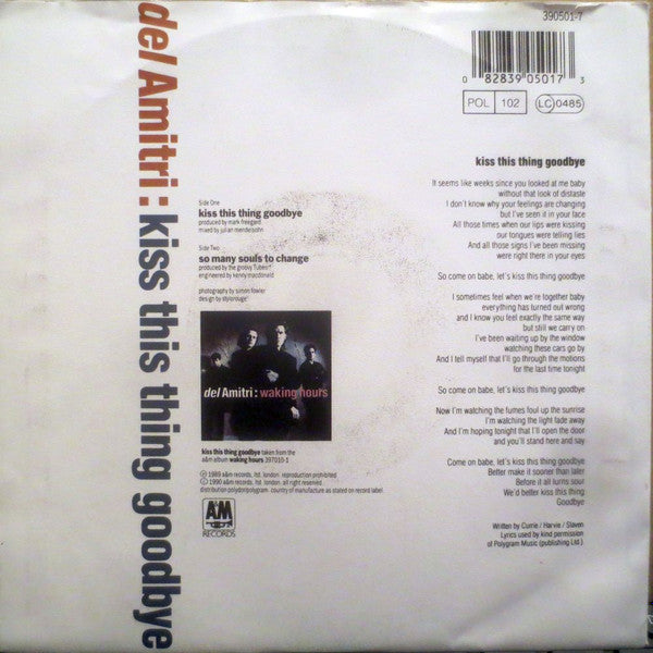 Del Amitri : Kiss This Thing Goodbye  (7", Single)
