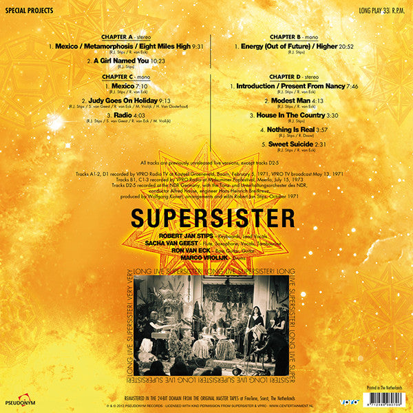 Supersister (2) : Long Live Supersister! (2xLP, Album, Mono, RM)
