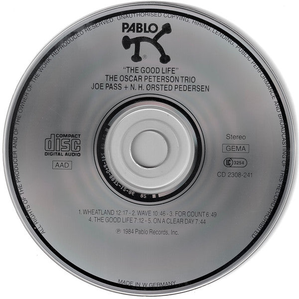 The Oscar Peterson Trio : The Good Life (CD, Album, RE, RM)