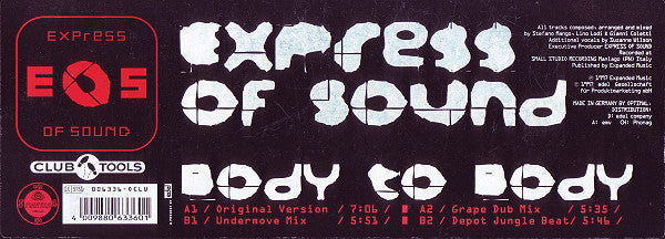 Express Of Sound : Body To Body (12")