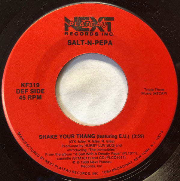 Salt 'N' Pepa : Shake Your Thang / Spinderella's Not A Fella (But A Girl D.J.) (7")