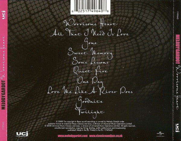 Melody Gardot : Worrisome Heart (CD, Album, RE)