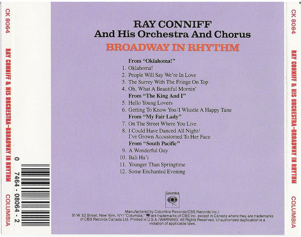 Ray Conniff And His Orchestra And Chorus* : Broadway In Rhythm (CD, Album, RE)