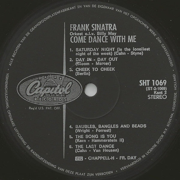Frank Sinatra : Come Dance With Me! (LP, Album)