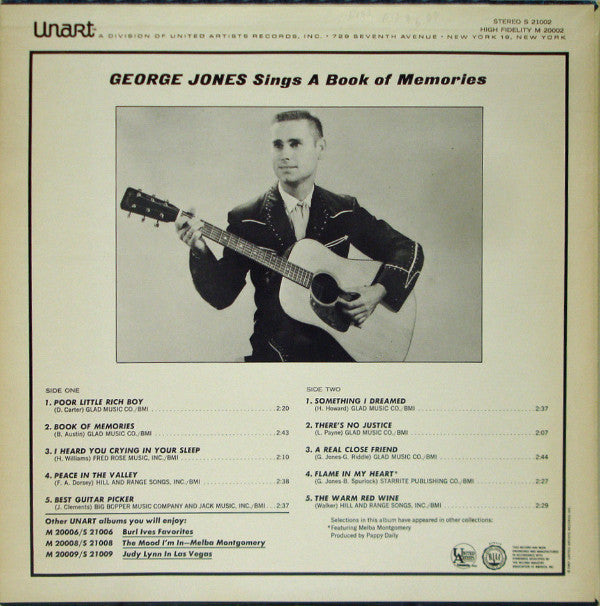 George Jones (2) : Sings A Book Of Memories (LP, Comp)