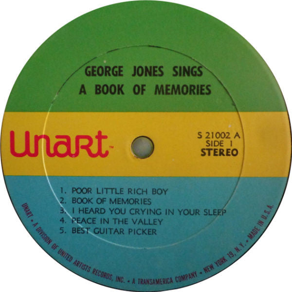George Jones (2) : Sings A Book Of Memories (LP, Comp)