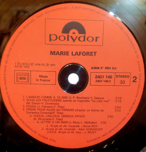 Marie Laforêt : Marie Laforet (2xLP, Comp)