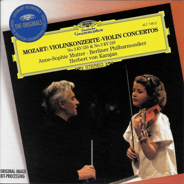 Wolfgang Amadeus Mozart - Anne-Sophie Mutter, Berliner Philharmoniker, Herbert von Karajan : Violinkonzerte • Violin Concertos • No. 3 KV 216 & No. 5 KV 219 (CD, Album, RE, RM)