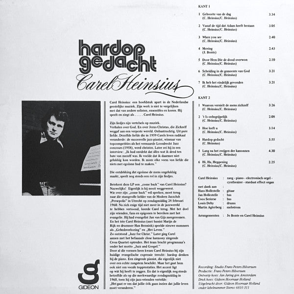 Carel Heinsius : Hardop Gedacht (LP, Album)